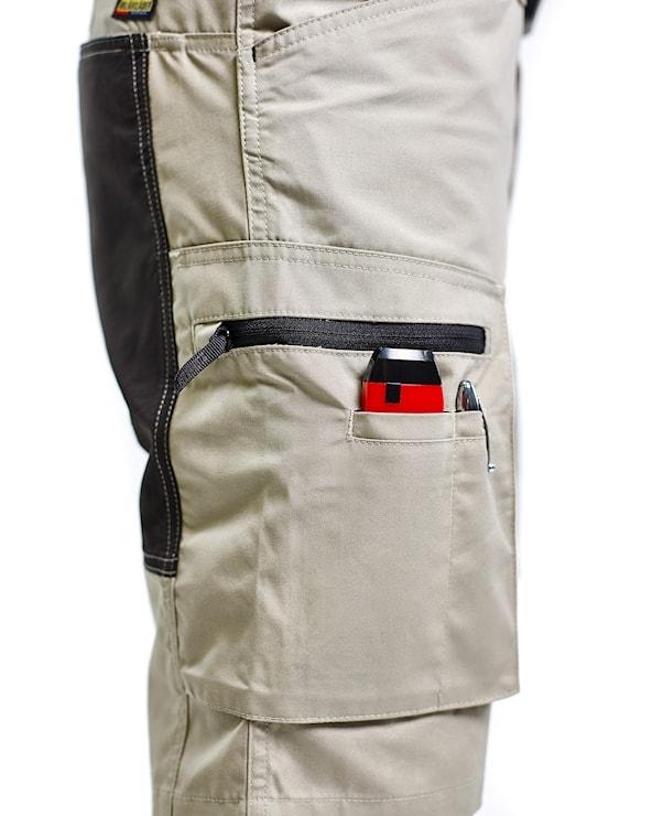 Blåkläder Service Buks med stretch Sand/Sort