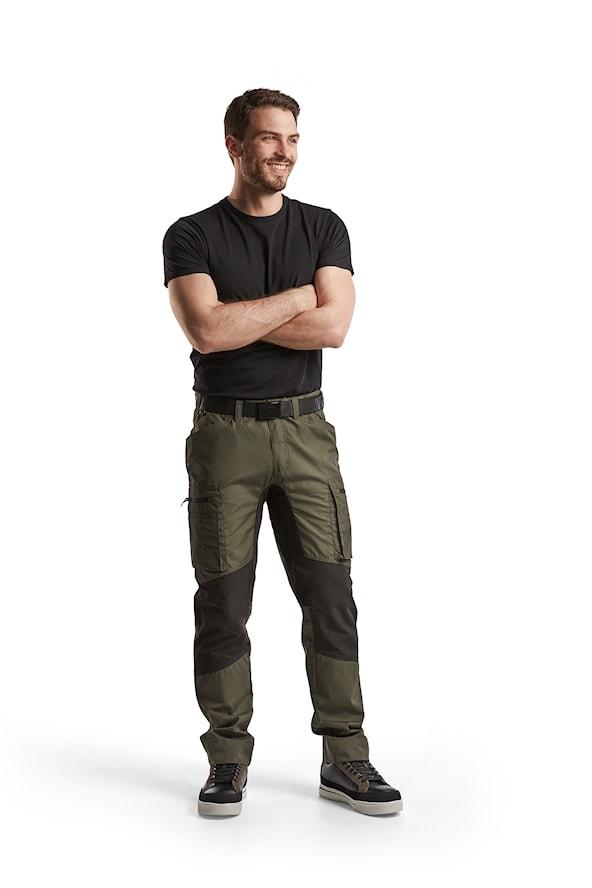 Blåkläder Service Buks med stretch Army Grøn/Sort