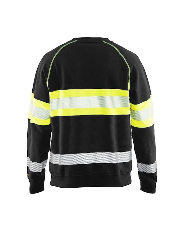 Blåkläder Bomulds Sweatshirt Sort/High Vis Gul