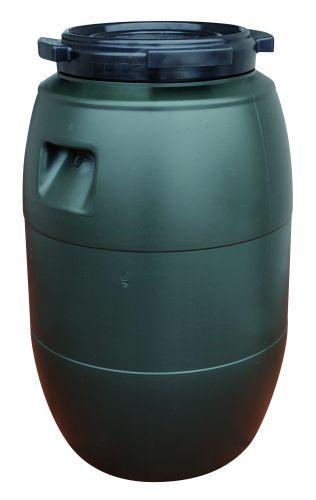 Grøn 60 L fodertønde med skruelåg 