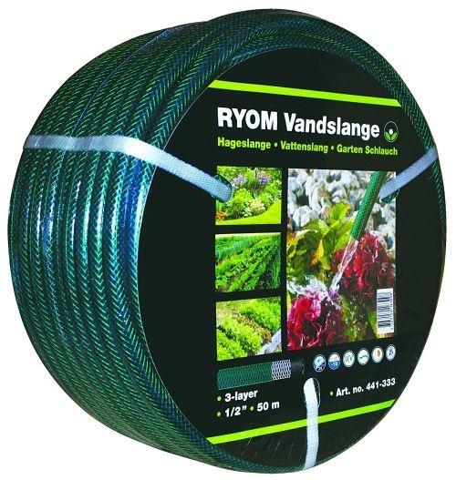 Ryom Vandslange Grøn 1/2' 50 meter, på lager igen 2024