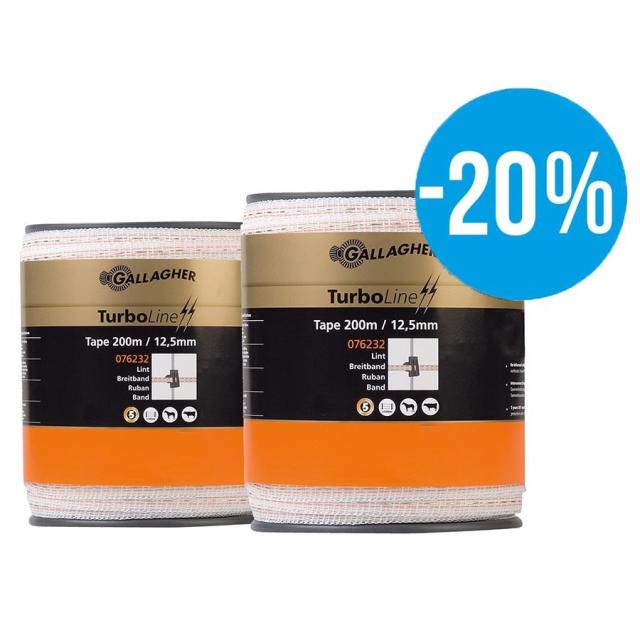 Gallagher Turboline Bånd 12,5mm Hvid 400m