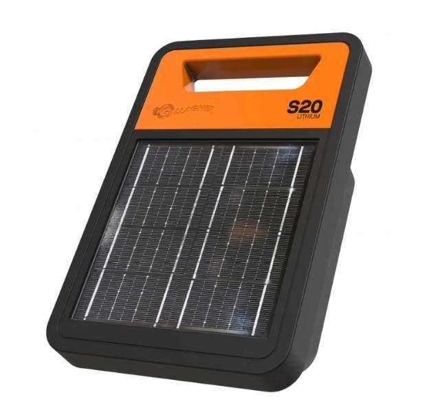 Gallagher S20 Spændingsgiver med Solcelle inkl. Lithium Batteri