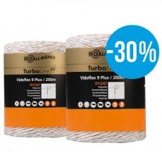 Gallagher Duopack Vidoflex 9 Turboline Plus hvid 2x200m
