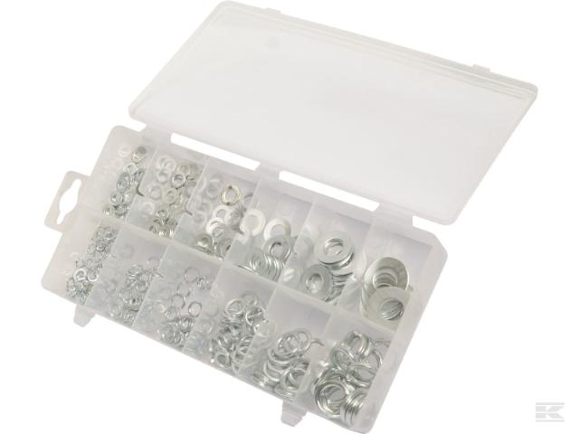 Sortiment plan/fjederskiver med 350 stk.