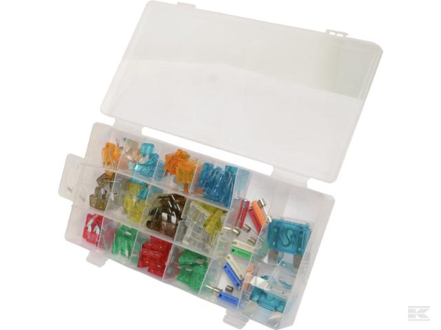 Sortiment autosikringer med 142 stk.