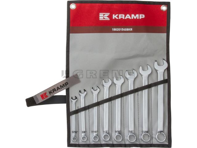 Ringgaffelnøglesæt 8 stk 5/16' - 3/4'