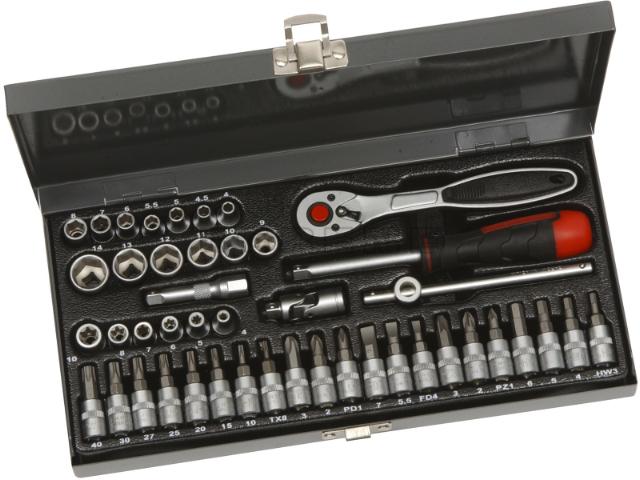 Kramp 1/4' topnøglesæt med 45 dele