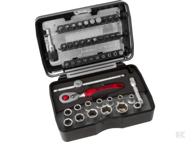 Topnøglesæt 1/4' Diverse Bits 47 Dele