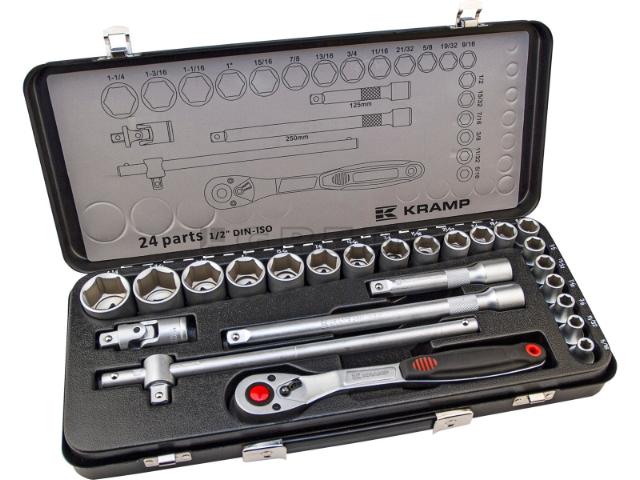 Topnøglesæt 1/2' 24 Dele 5/16' - 1 1/4'