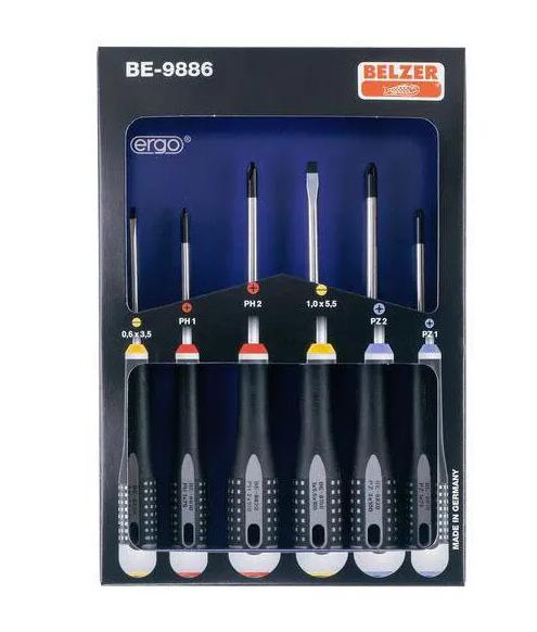 Belzer BE-9886 Skruetrækkersæt Lige/PH/PZ