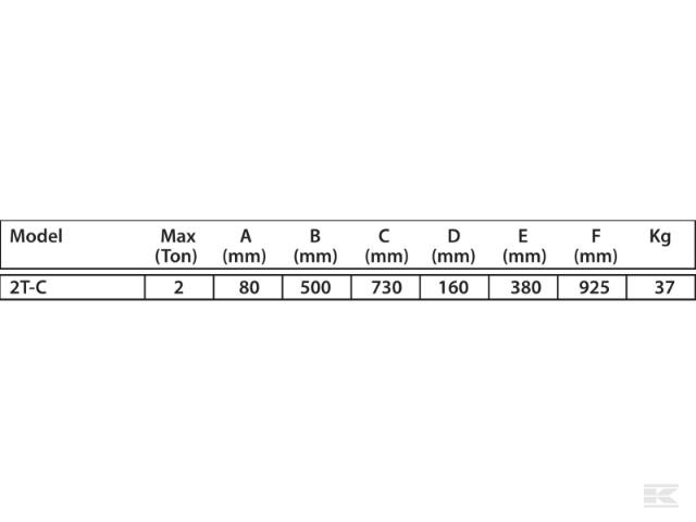 Compac 2T-C donkraft 2 ton
