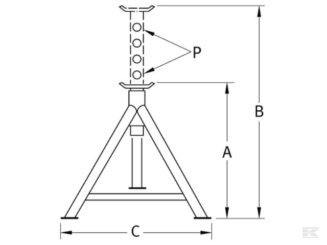Compac støttebuk 8 ton Høj model