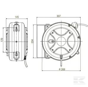 Flowconcept mini automatisk slangeopruller 
