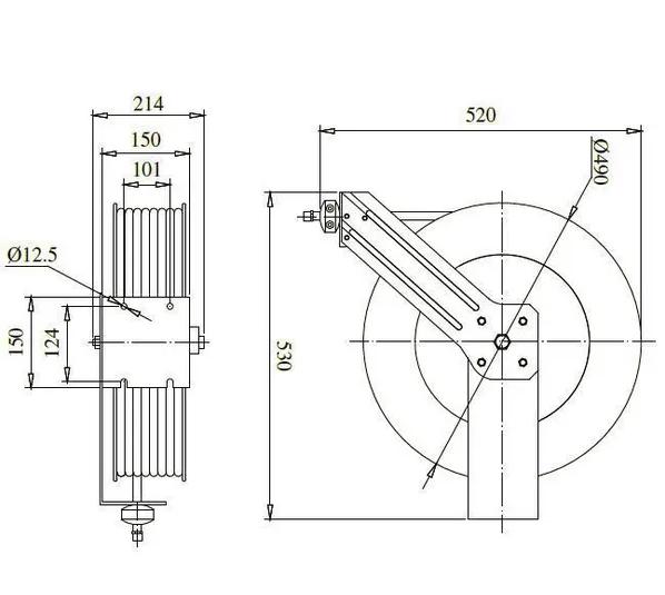 Rectus automatisk slangeopruller