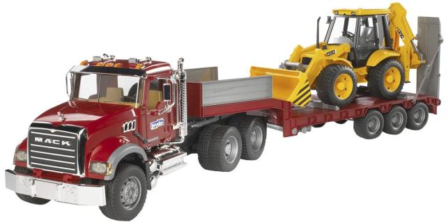 Bruder 02813 Mack Granite sættevogn med Caterpillar rendegraver