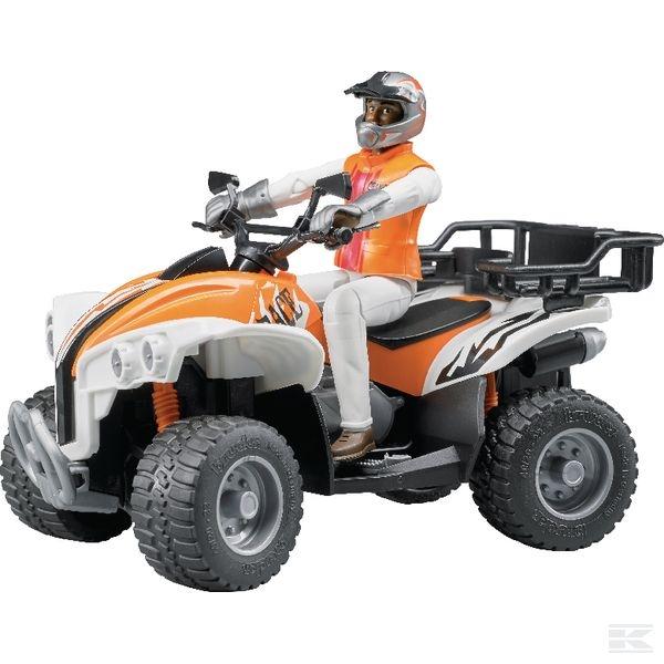 Bruder 63000 world ATV 4-hjuls crosser med fører 