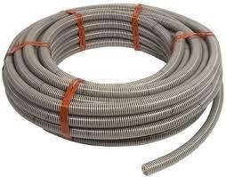 Slæbe/nedfælderslange Luisiana OL/SE grå transparant PVC 1 3/4' Ø45 mm, 50 mtr.