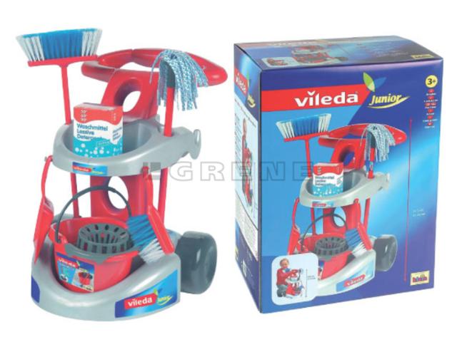 Vileda rengøringsvogn med tilbehør