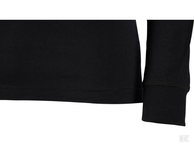 Kramp Technical Langærmet T-shirt med knapper Sort