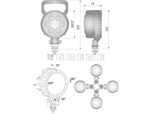 Kramp LED 29W 2500 Lumen arbejdslygte