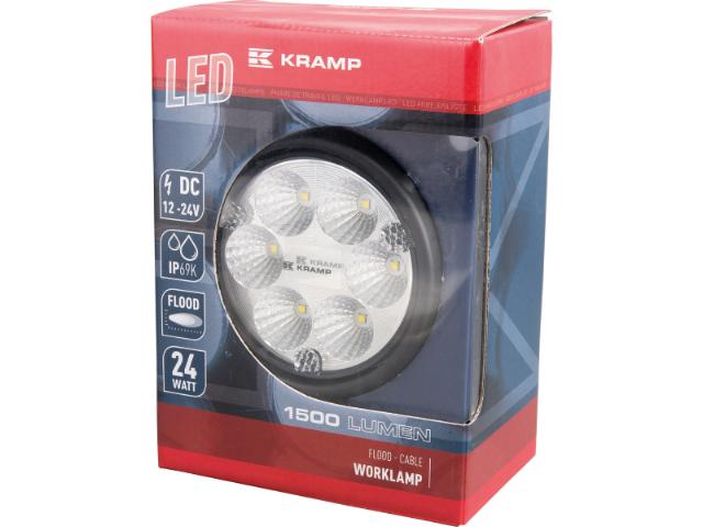 Kramp LED Arbejdslygte 1500 lumen 24W Flood