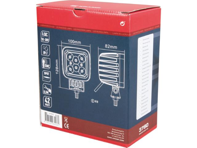 Kramp LED Arbejdslygte Spot 3780 Lumen m/ Ledning