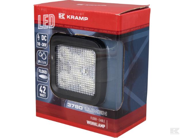Kramp LED Arbejdslygte Flood 3780 Lumen m/ Ledning