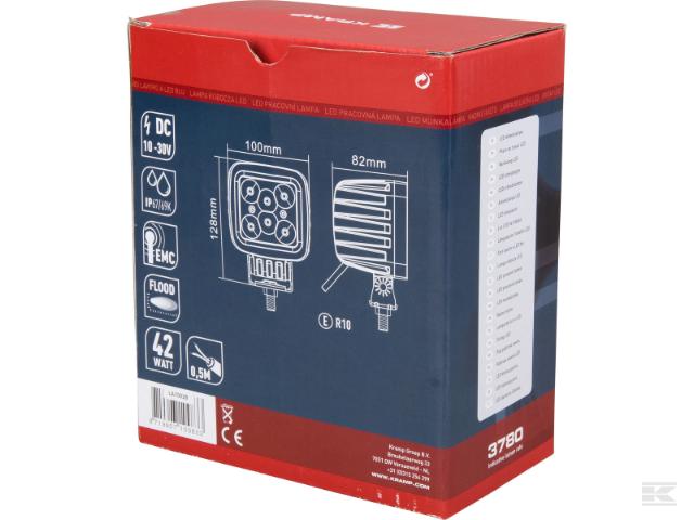 Kramp LED Arbejdslygte Flood 3780 Lumen m/ Ledning
