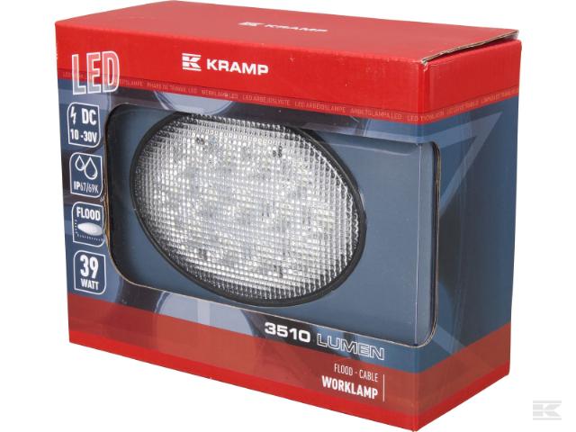 Kramp LED Arbejdslygte Flood 3510 Lumen m/ Ledning
