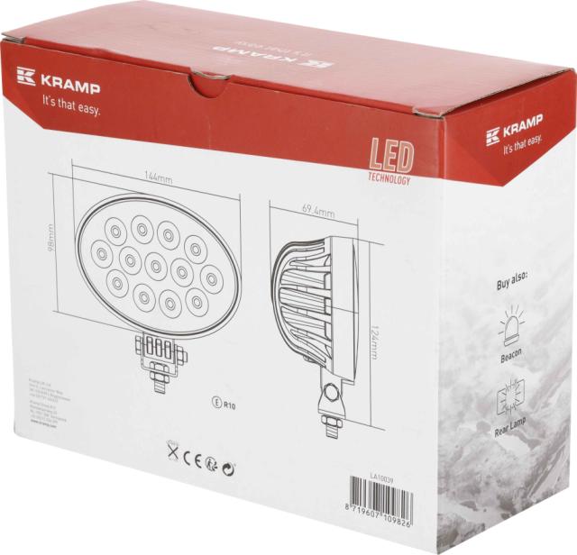 Kramp LED Arbejdslygte Flood 3510 Lumen m/ Ledning