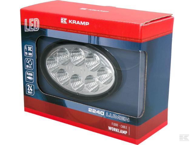 Kramp LED Arbejdslygte Flood 2240 Lumen m/ Ledning