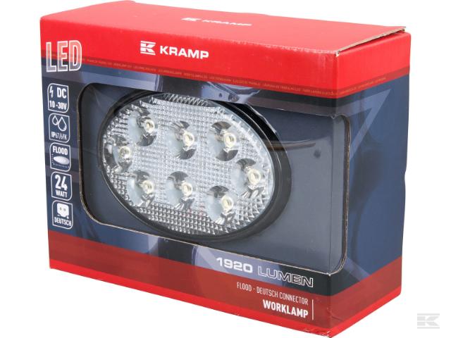 Kramp LED Arbejdslygte Flood 1920 lumen m/ Deutsch stik