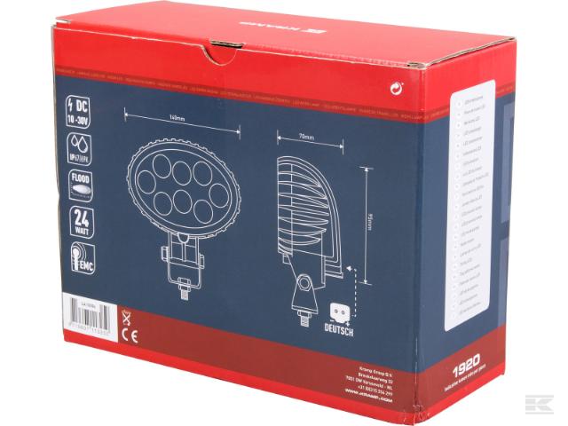 Kramp LED Arbejdslygte Flood 1920 lumen m/ Deutsch stik