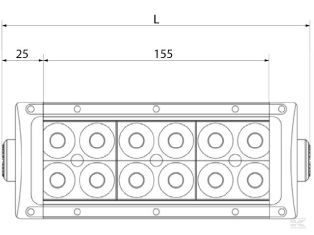 Kramp LED lygtebar Flood 3060 Lumen m/ Ledning