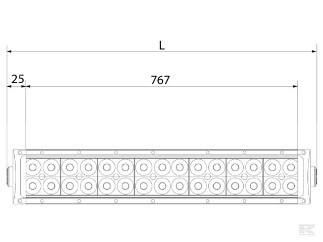 Kramp LED Lygtebar 180W 60 LED