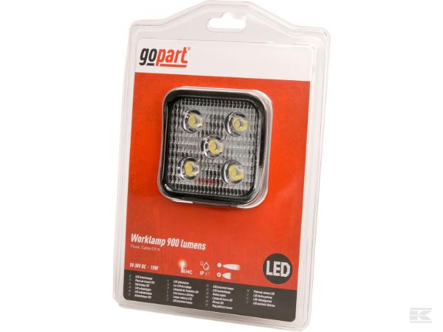 GoPart LED Arbejdslygte Flood 900 Lumen m/ Ledning