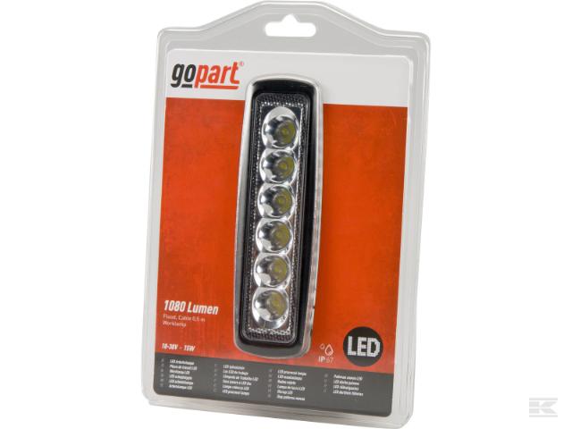GoPart LED Arbejdslygte Flood 1080 Lumen m/ Ledning