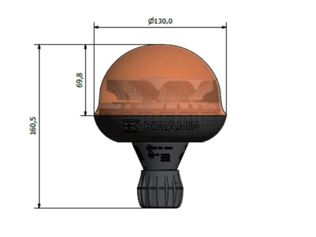 Kramp LED Rotorblink 12/24V 9W - 3 funktioner