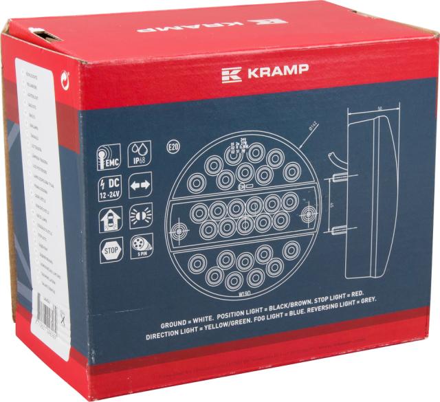 Kramp LED Baglygte m/ 5-pin