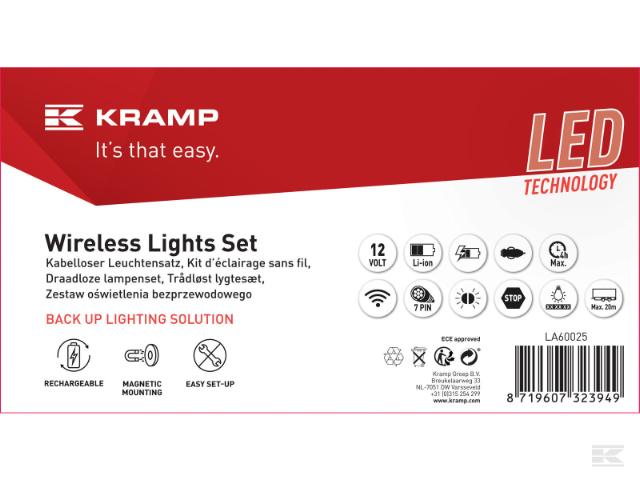 Kramp Trådløst Lygtesæt 12 V