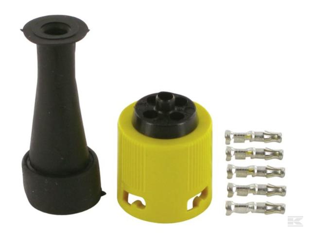 Kramp Bajonetstik venstre gul 5-polet