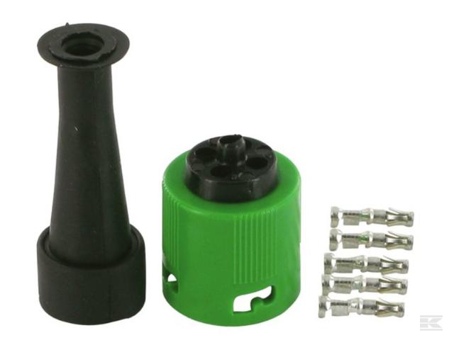 Bajonetstik højre grøn 5-polet