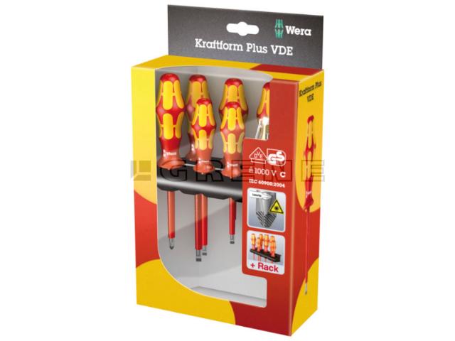 Skruetrækkersæt VDE Lige/PZ 7-dele 