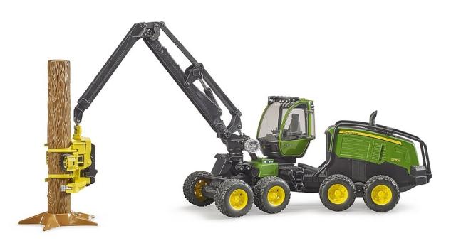 Bruder 02135 John Deere 1270G Skovningsmaskine med Træstamme
