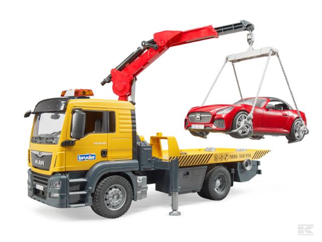 Bruder 03750 MAN lastbil og sportsbil