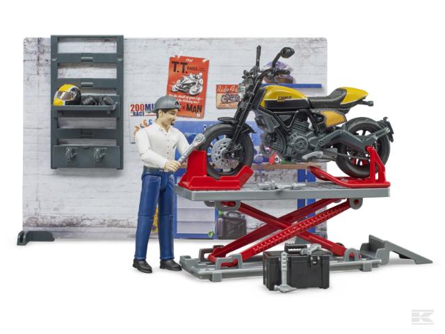 Bruder 62102 Motorcykelværksted med Ducati