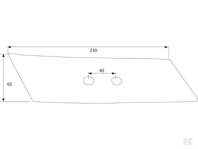 Kverneland Spids Vendbar Højre inkl. Boltepose