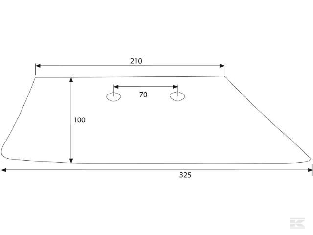 Kverneland Forplovsskær Højre inkl. Boltepose