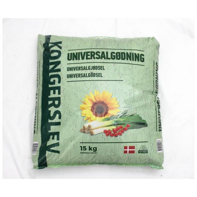 Kongerslev havegødning universal NPK 16-3-12 - 15 kg. x 5 stk.